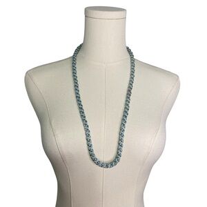 Vintage Blue Beaded Necklace